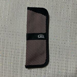 SAV Red White Black Slim Travel Glasses Essential Case